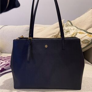 Tory Burch Navy Leather Tote
